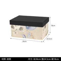 Storage box high-end fabric printing storage box model room cloakroom bedroom light luxury soft decoration ornaments