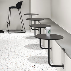 Iron milk tea shop table and chair combination cafe dessert snack catering table internet celebrity light luxury wall hanging small round table