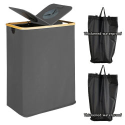 Foldable fabric dirty clothes basket foldable large 140l storage storage basket semicircular bottle basket with lid