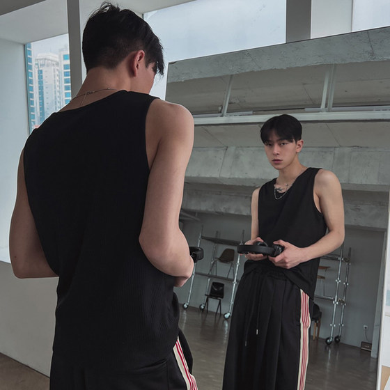 
ANAN South Korea Dongdaemun purchasing agency summer fashion basic casual versatile slim fitness wide ribbed vest inner wear