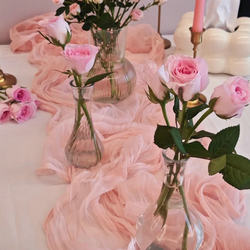 Romantic family candlelight dinner restaurant atmosphere pleated tablecloth light luxury niche exquisite French table decoration cloth