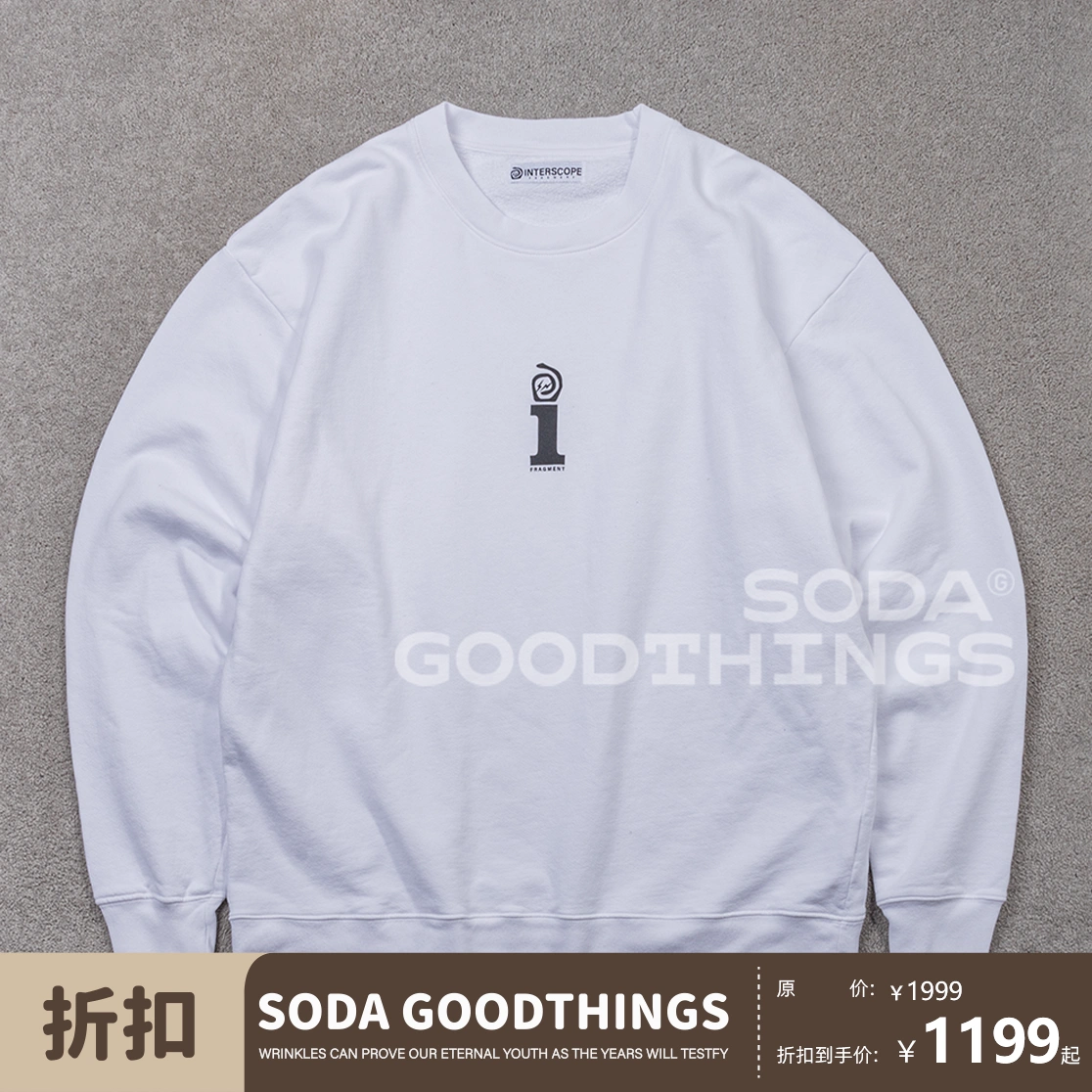 6折Soda现货fragment design × Interscope Records藤原浩卫衣-Taobao