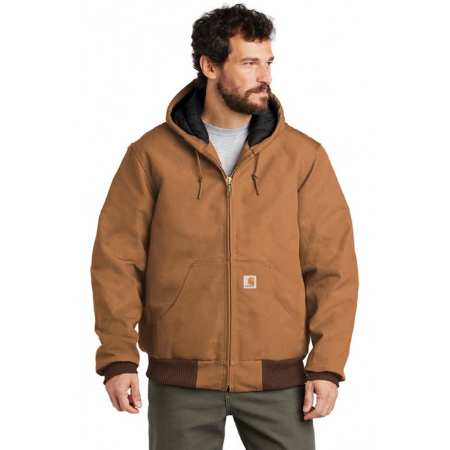 CarharttJ140 Carhartt Duck Down Jacket Zippered Hooded American Autumn ...