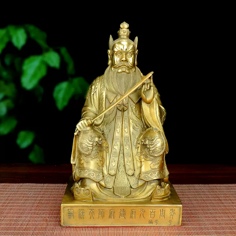 国内稀少！純銅 銅器 道教の祖師 竜虎山 張天師 風水 金運彫刻 工芸品 q