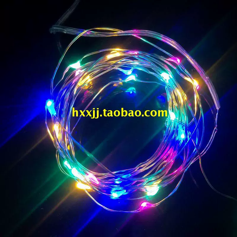 户外防水铜线灯芝麻灯电池灯diy波波球灯led彩灯闪灯串灯满天星星 Taobao