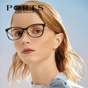 
23 new PORTS Baozi glasses frame for women with big face slimming full frame board retro literary frame POF14903