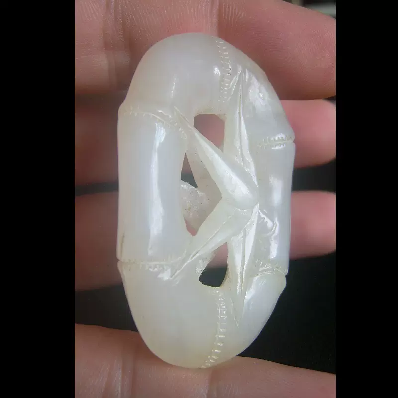 真老古古玉仿古玉器明清民国解放初岫玉椭圆太极玉牌佩饰挂件玉坠