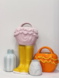 Foreign trade export, solitary products, hand-painted ceramic vases, bags, ornaments, storage buckets