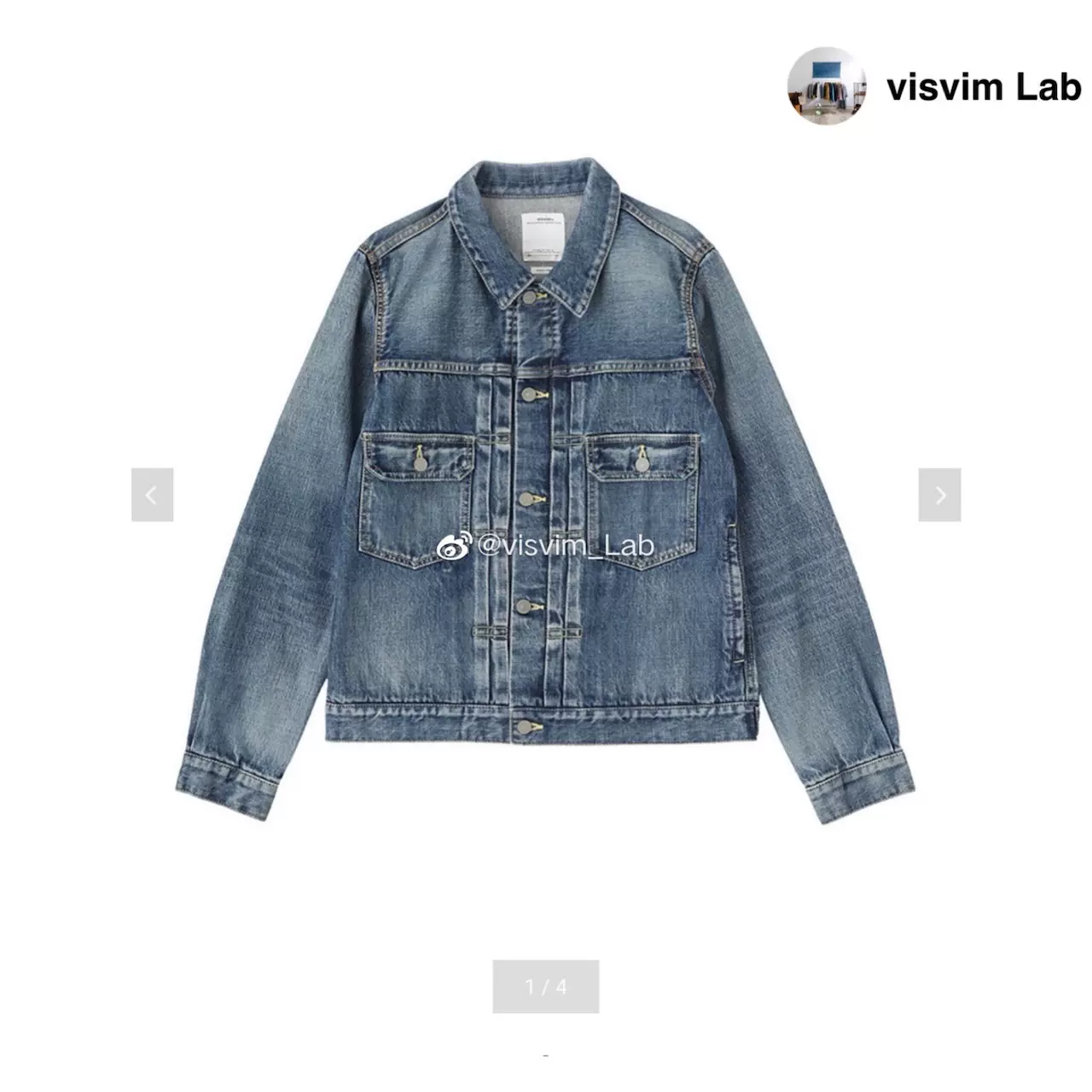 订货』visvim SS 101 JKT DMGD-1001 22SS 基础款牛仔水洗夹克-Taobao Malaysia