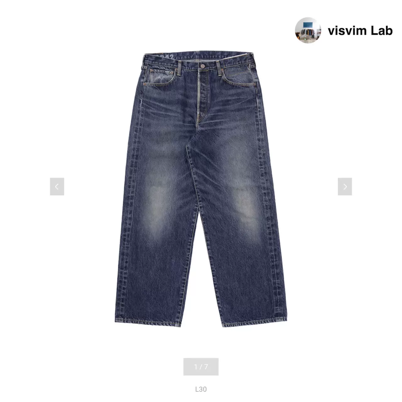 订购』visvim SOCIAL SCULPTURE 01 WIDE DAMAGED-43 25SS 裤子