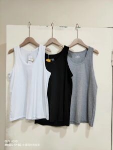 Men's ice -sensing skin -friendly vest wearing base top tops in summer workplaces, combed cotton sweeter shirts 0039