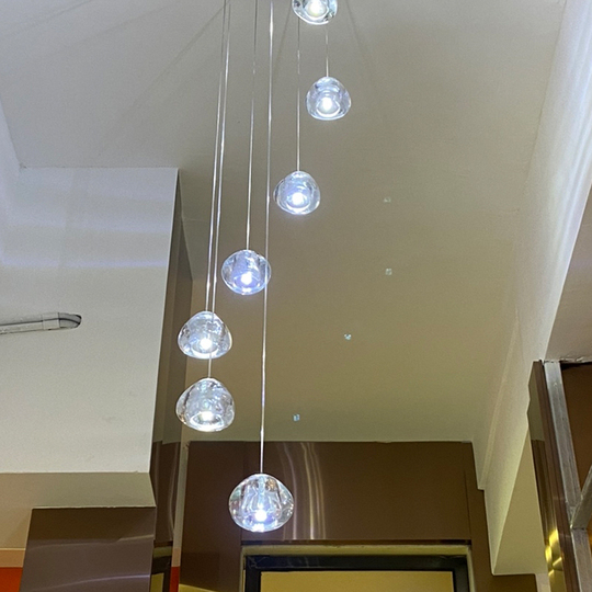 シャンデリア 照明 クリスタルドロップ ライト ランプ ガラスドロップ 5灯