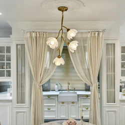 Flower Chandelier Mid-Century Style High-End Atmosphere Dining Table Bar Lamps 2025 New Popular Designer Restaurant Lamp