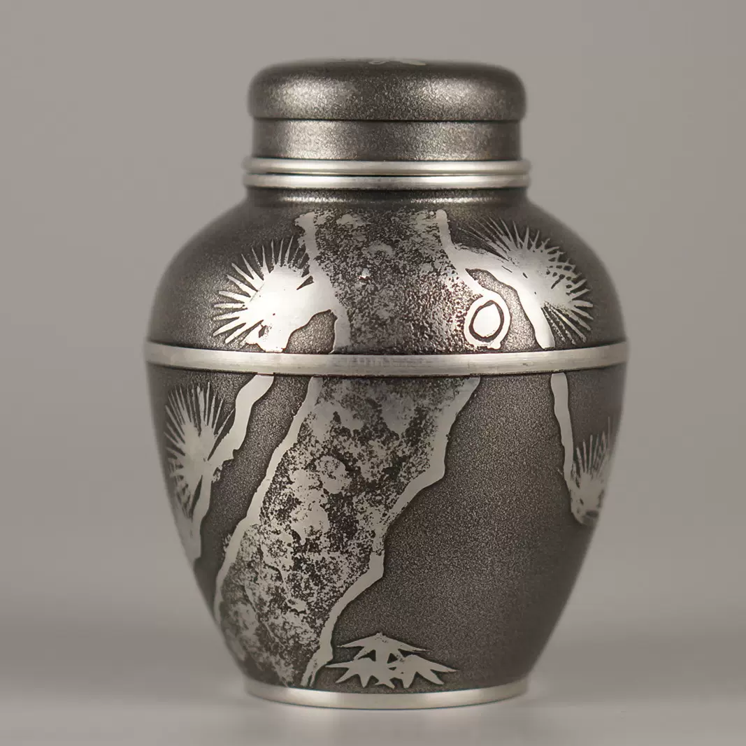 1759 清課堂　錫製　茶入 錫蓋茶入 山水 - 清課堂オンラインストア