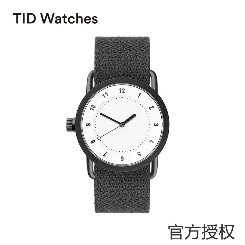 瑞典品牌TID Watches No.1 36 中性简约碳色纺织表带男女腕表-Taobao