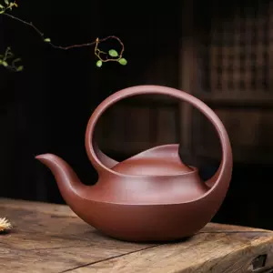 中国古美術・寿桃六点セット紫砂壺・底款:汪寅仙紋・宜興原鉱・金黄段