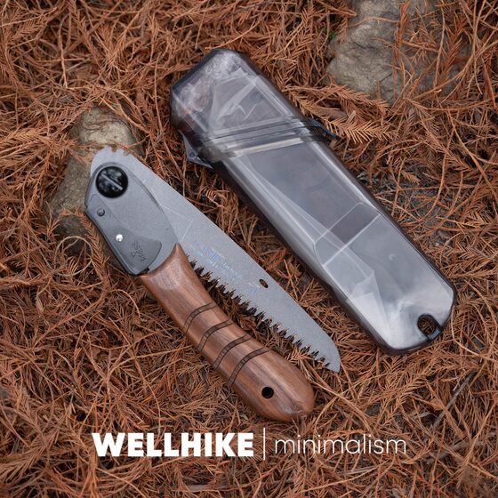 
WELLHIKE Orion curved handle folding saw outdoor home small handheld wilderness bc camping gardening walnut