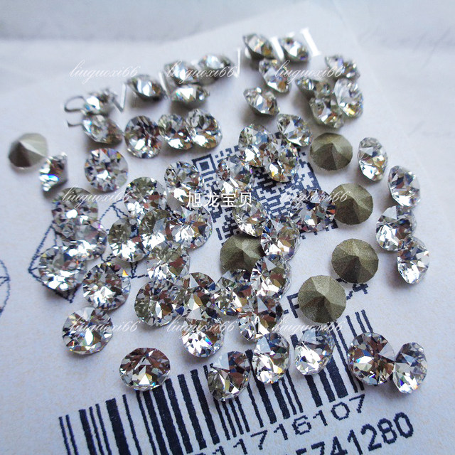 Austrian pointed bottom white rhinestones, manicure Shijia diamonds, earrings, necklaces, anklets, jewelry, handmade three-dimensional sticky diamonds
