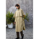 MeeLeeMeeLab Original Gentleman Elegant Loose Large Cape Shirt Style Trench Coat Mid-length High-Stack Cotton
