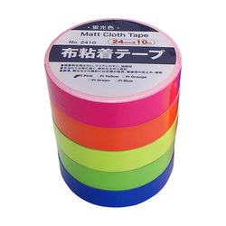 Colorful Matte Fluorescent Cloth-Based Tape for Film Crews, Film and Television Stage Positioning, Single-Sided Marking Tape