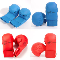 Karate Gloves Adult Combat Training Gloves Children's Karate Wkf Gloves Split-Finger Kyokushin Gloves Hand Protection