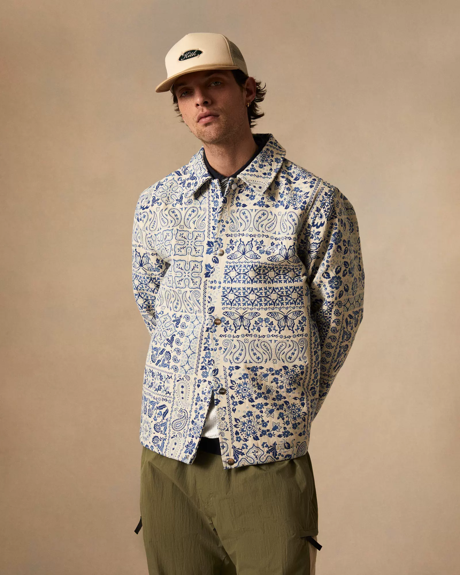 KITH Japanese indigo jacquard コーチジャケット Kith Japanese