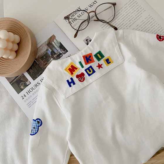 
MIKI Export Day Autumn Children's Long Sleeve T-shirt Pure Cotton Boys and Girls Cute Weather Shirt Baby Top