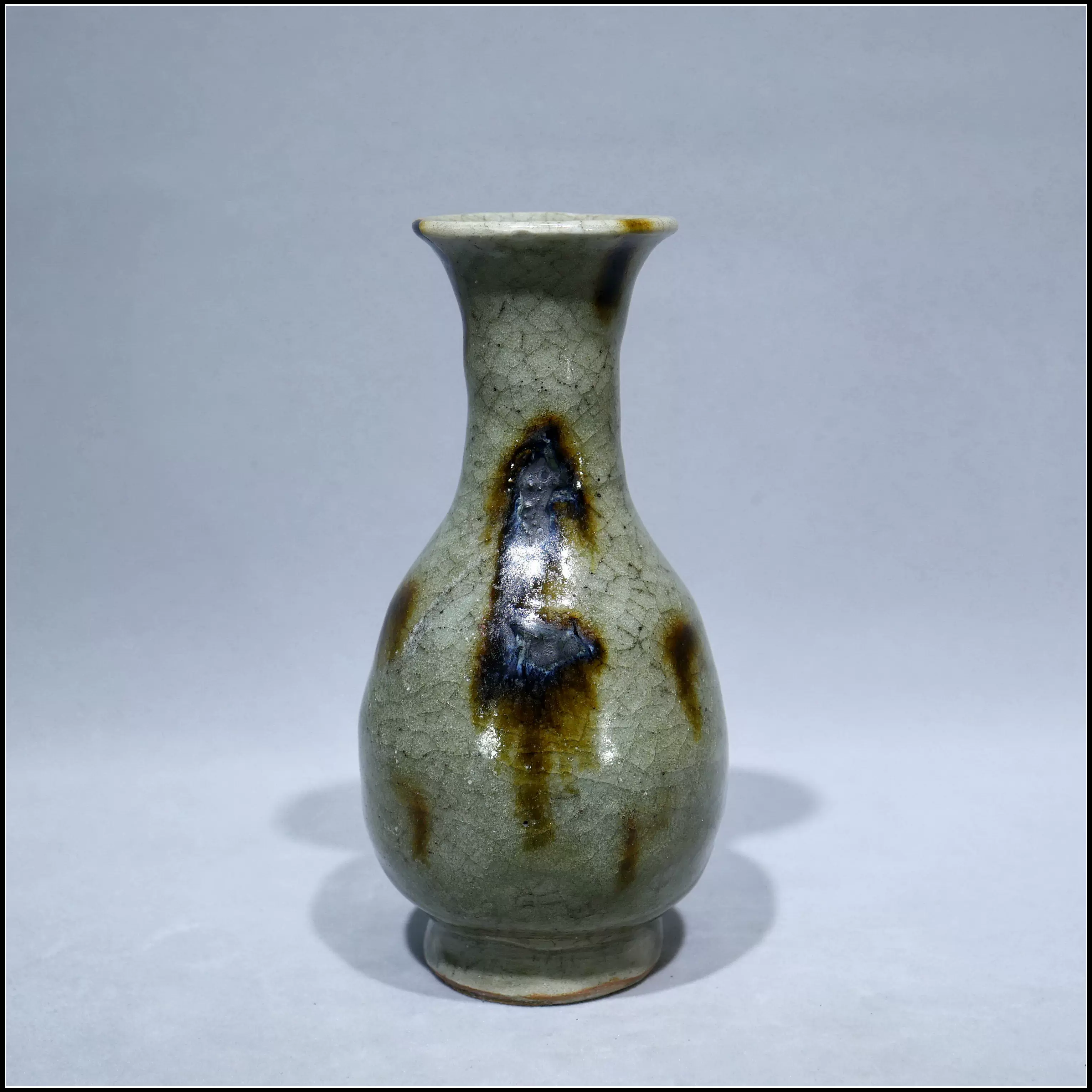 定番人気，新作 M185◇唐物 堆朱楼閣山水図彫双耳瓶 高