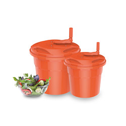 Salad Dehydration Bucket, Western Restaurant, Cake Shop, Vegetable and Fruit Spin-Drying Bucket, Hand-Cranked, Easy to Clean, Commercial Use, Huiershen