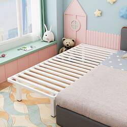 Widened Bed, Splicing Bed, Iron Art Extended Bed with Guardrails, Baby Bed, Splicing Large Bed, Adults Can Sleep in Separate Rooms, Bed Solution