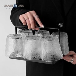 Italian Glacier Glass Cup for Home Use in the Living Room, High-End Family Cup Set, Tea Cup, Red Wine Glass