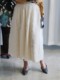 Craft fabric stereo gauze skirt female spring and autumn pocket splicing mid -long skirt commute A panton yarn skirt
