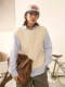 Octopusme octopus home round neck loose knit vest vest vest autumn and winter lazy asymmetric horse clip sweater female