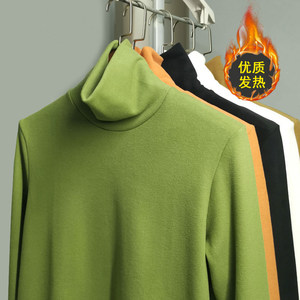 Double-sided heated and furry Australian velvet base shirt men's trunk collar and German velvet thermal underwear long-sleeved plush velvet thickened T-shirt