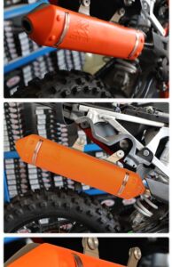 
KTM250300 two-stroke off-road motorcycle modified CAKEN exhaust pipe rear section protective cover decorative cover anti-scalding