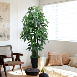 Internet-Famous Bionic Plant Fake Money Tree Artificial Potted Plant Living Room Green Plant Fake Flower Floor-Standing Indoor Decoration Large Ornament