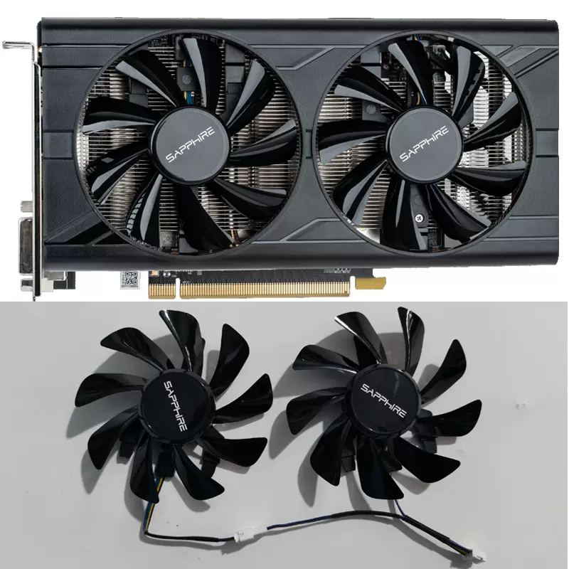 蓝宝石RX 580 2048SP 8G D5 白金版V2显卡散热风扇-Taobao