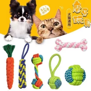 
Teething Stick Toy Pet Sounding Small and Medium Dog Factory Dog Bichon Frize Dog Teddy Puppy Rope Knot Bite Toy