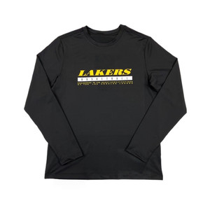 
New season Lakers players warm-up men's basketball training T-shirt elastic quick-drying loose breathable sports long-sleeved