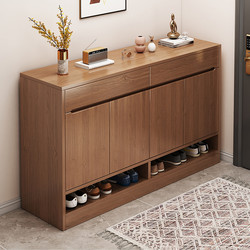 Shoe Cabinet for Home Entrance Indoor New 2025 Popular Solid Wood Color Exterior Corridor Entrance Door Entrance Cabinet Simple Shoe Rack