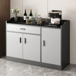 Tea Cabinet, Storage Cabinet, Sideboard, Modern Minimalist Gray Living Room Wall-Mounted Integrated Side Cabinet, Hotel Private Room Storage Cabinet