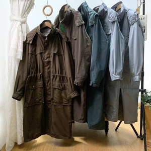 
Old goods withdrawal list/retro American style men's workwear hooded mid-length windbreaker casual jacket autumn and winter/park jacket