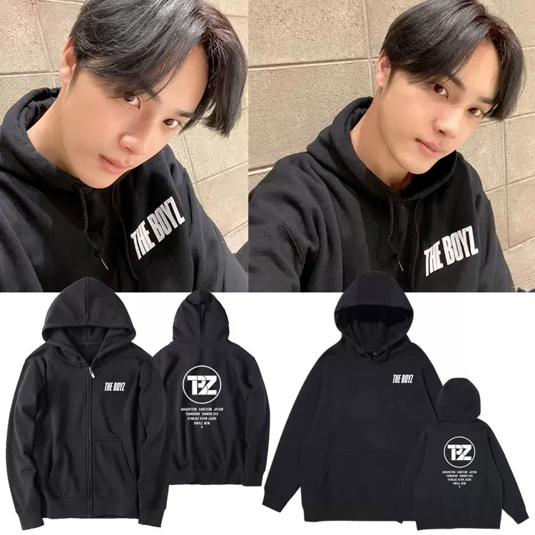 大人上品なおすすめコーデ Straykids金昇玟同款春秋冬加絨衛衣套頭連帽衫字母印花薄衣服男 K-POP・アジア