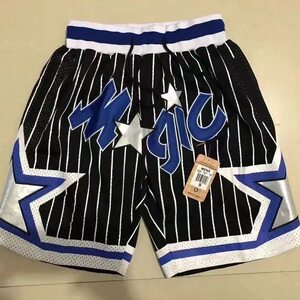 
2025 new Magic Team Basketball Sports Shorts Retro Shorts High Street BF American Printed Crimp Pants Men's and Women's Style