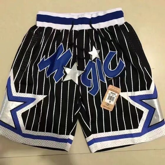 
2025 new Magic Team Basketball Sports Shorts Retro Shorts High Street BF American Printed Crimp Pants Men's and Women's Style