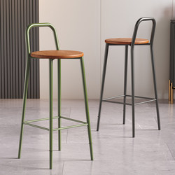Bar Chair Modern Simple High Stool High Chair Bar Chair Home Commercial Bar Stool Popular Solid Wood Front Desk
