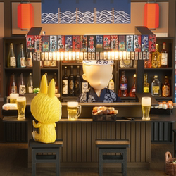 【Food and Play Accessories】Japanese-Style Bar Counter/Wine Cabinet/Diy Miniature House Blind Box Ob11 Miniature Furniture