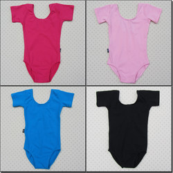 Children's Dance Clothing, Practice Clothes, Gymnastics Clothes, Summer Girls' Pure Cotton Grade Examination Short-Sleeved Jumpsuit