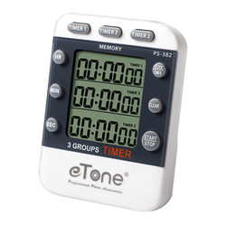 Etone 3-Channel Darkroom Timer Counter Countdown Clock Laboratory Kitchen Reminder