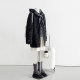 Spring and winter new variegated tweed coat coat college hooded age-reducing high-end Korean version women loose lazy high-end
